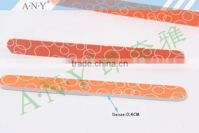 Nail Manicure Orange Emery Sand Paper Round Nail FIle 100/180