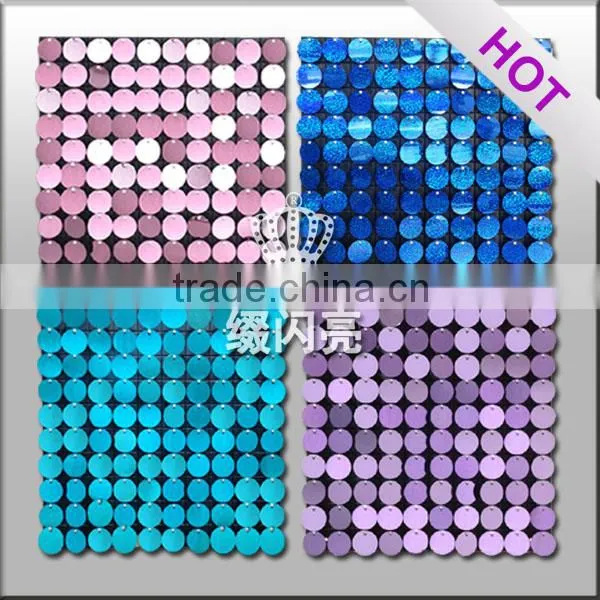 2014 hot sale decorative shiny sequin panel wall art decor