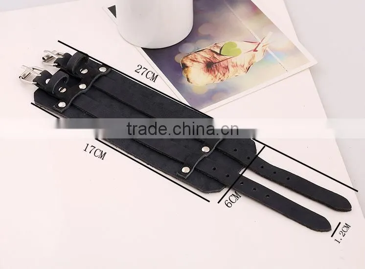 wide genuine multilayers dainty jewelry cheap leather jewelry