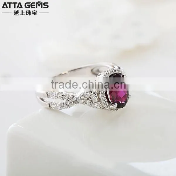 Whloesale 925 silver ring narutal oval rare gemstones ring