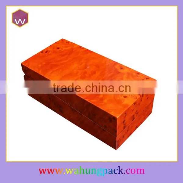 MDF orange lacquer wooden perfume storage gift boxes
