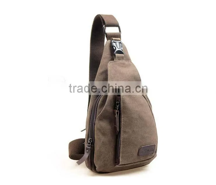 Men's Canvas Cross Body Chest Pack Bicycle Bag
