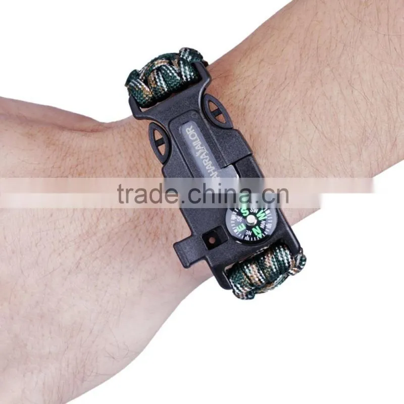 High bear capacity paracord bracelet with whistle buckle,paracord bracelet weave patterns