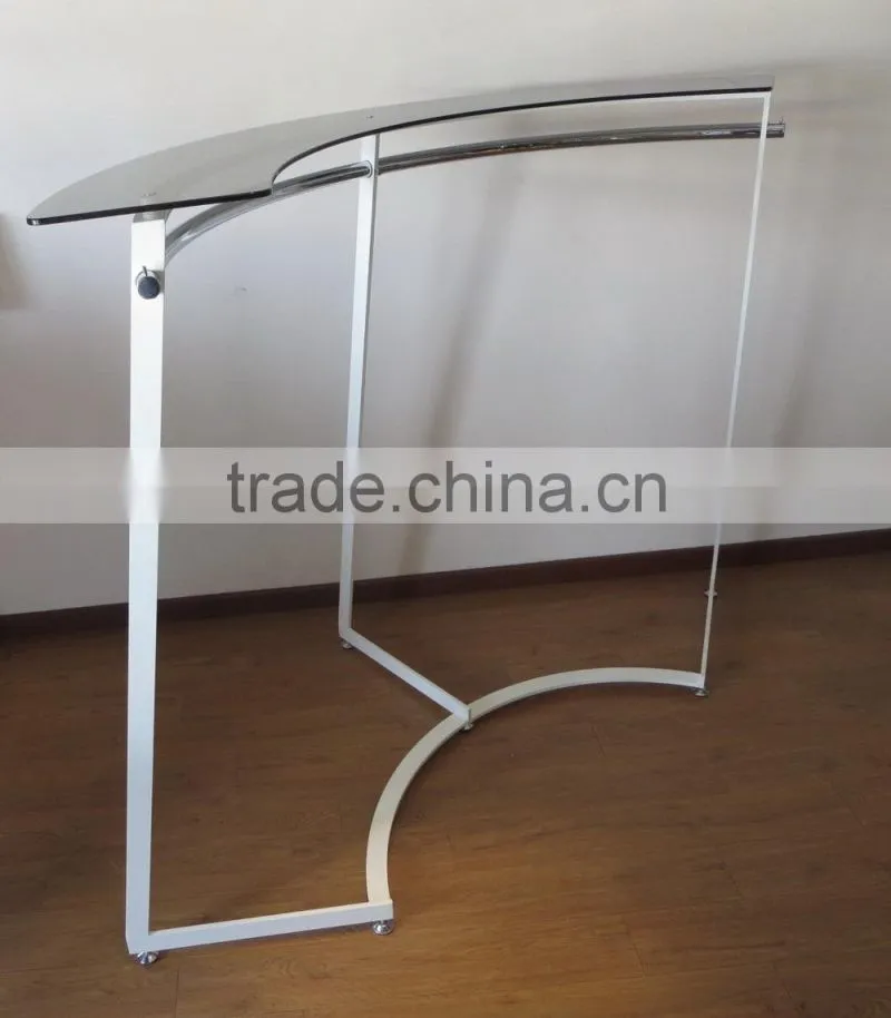 Floor Standing Curve Rail Shopping Mall T-Shirt Display Rack