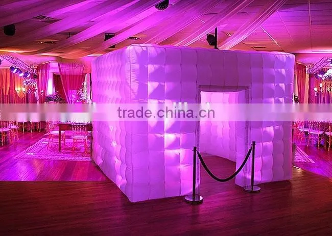 Customized inflatable exhibition booth, shopping mall inflatable foldable photo booth for sale