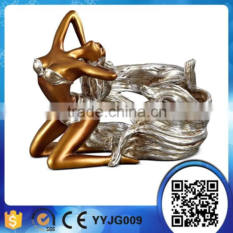 mannufacturer factory price poly resin decorative WINE BOTTLE HOLDER