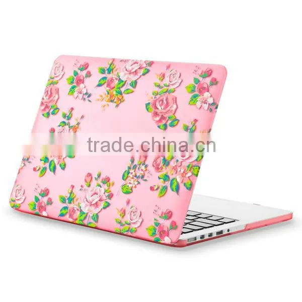 C&T Orange + Green Rainbow Rubberized Hard Case Cover for Macbook Pro 15.4"