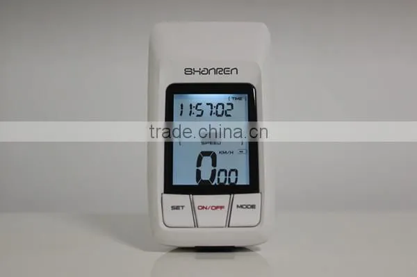 USB rechargeable Rainproof LCD Backlight Bike Odometer wireless bicycle led light