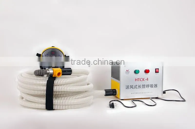 Powered Long Tube Breathing Apparatus with Pressure Fan