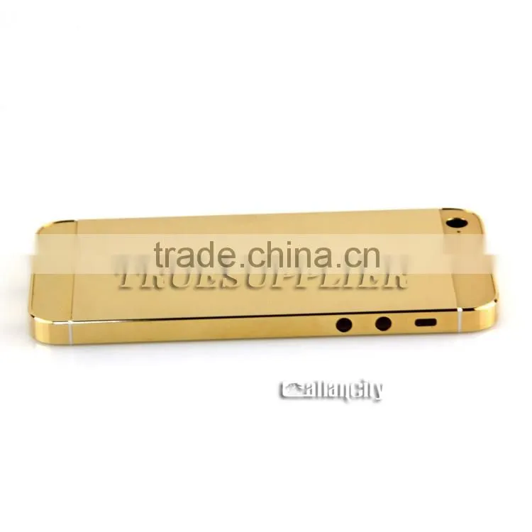 luxury 24kt gold metal rear housing for iphone 5/5s