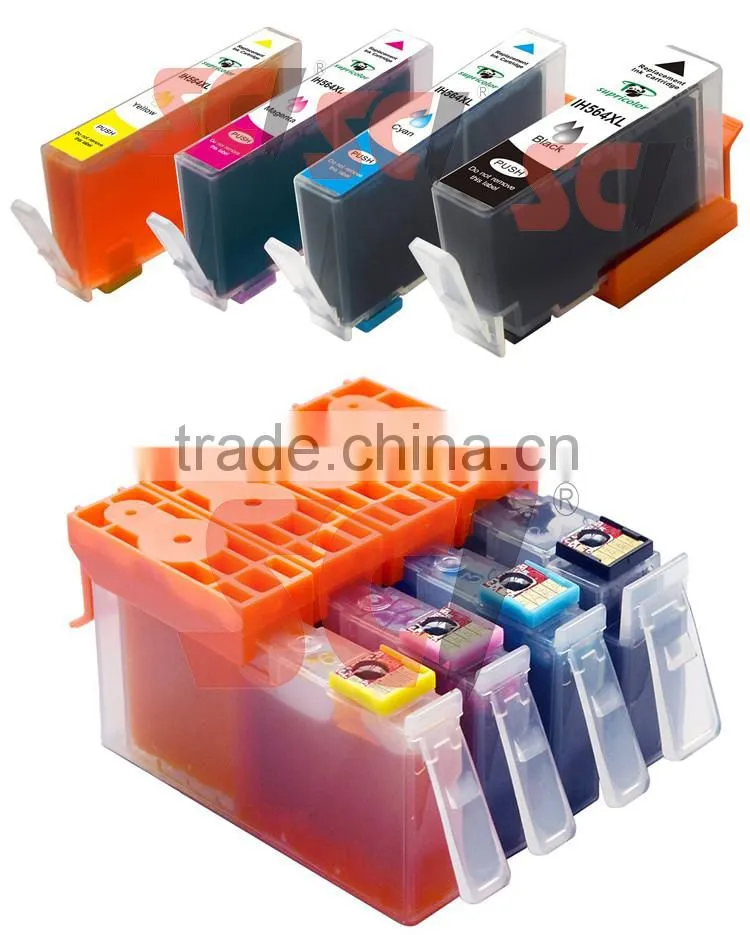 compatible 564XL ink cartridge with chip spare part for printer Photosmart B8550 C5380 C6380 C5460 D7560 ALL-IN-ONE