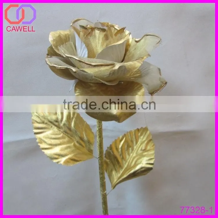artificial gold foil rose