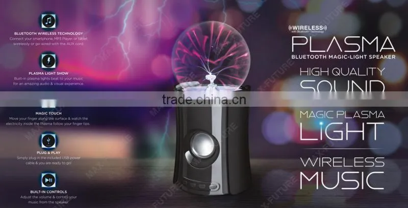 F-1235 Bluetooth Plasma Light Speaker with Magic Plasma light-show