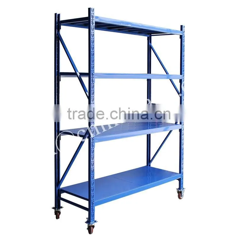 Wheels Popular Strong Metal Light Duty Warehouse Rack