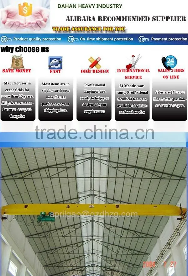 single girder electric overhead travelling crane overhead bridge crane 5 ton