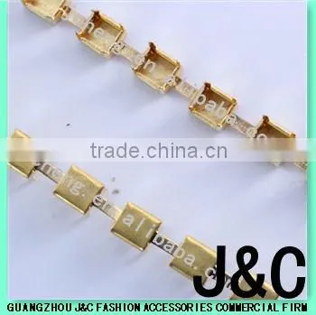ss12 metal cup chain with black diomand rhinestone