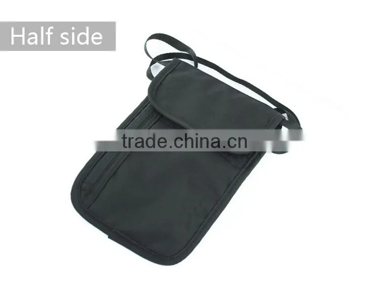Lady fashion travel rfid neck wallet
