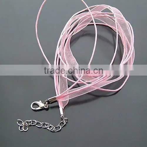 wholesale ribbon wax cotton cord chain necklace