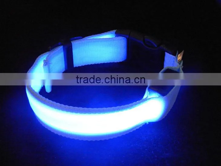 Wholesale LED Luminous Nylon Pet Dog Collar PT208