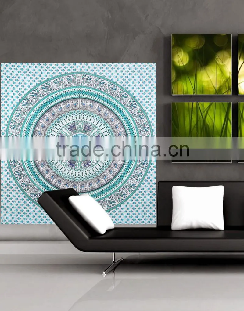 Mandala Elephant Tapestry, Wall Hanging Tapestry, Indian Mandala Tapestries Supplier Export Indian Art Mandala Home Decor Items