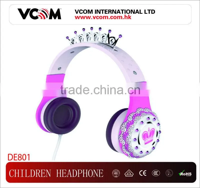 VCOM Newest Professional Design Children's headphones for 6-12 years old Children