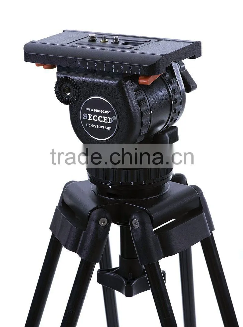 Factory supply professional video camera tripod Secced Reach Plus 2 tripod with pan bar and ground spreader loading 11.4kg