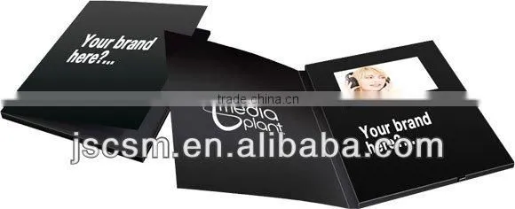 Hot 10 inch chrome paper uv printing lcd video greeting card digital business card video brochure for advertising