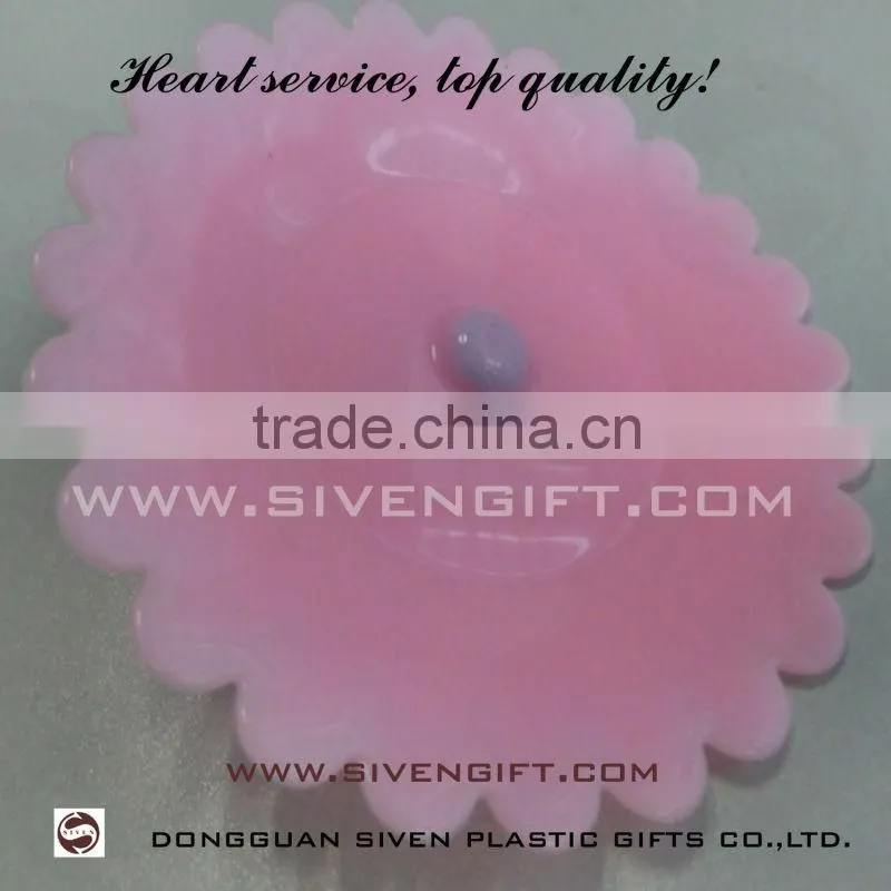 Cute design silicone cup cover beautiful silicon 3d cup lids