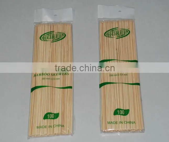 Disposable round bamboo sticks Bamboo Skewer For Barbecue Wholesale
