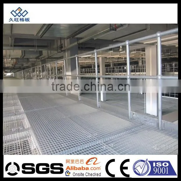car passing road side steel bar grating