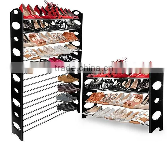 Closet Shoe Rack 20 Pair Organizer Home Storage Holder Stand 4 Tier Shelf Black