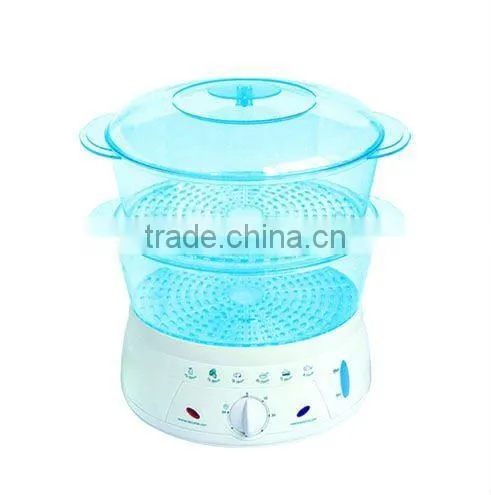 2 tray electric food steamer steam cooker