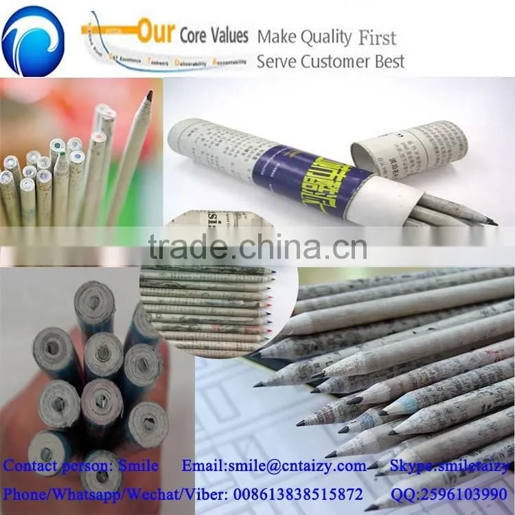 Taizy brand factory prices energy recycling waste paper pencil making machine