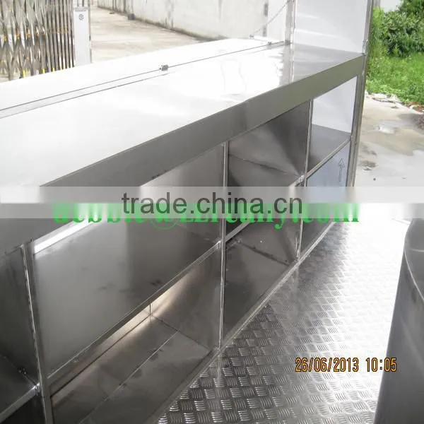 High Quality stainless steel food stall mobile stalls for fast food kiosk for snacks