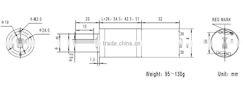 12v gear motor with 24mm planetary gearbox and 12 volt dc motor