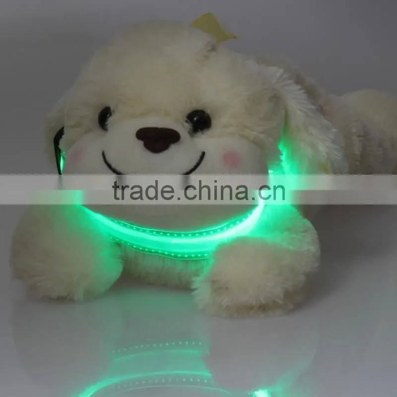 Glowing in dark led dog leashes and collars