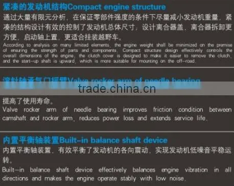 2016 new design genuine zongshen water cooled 250cc engines