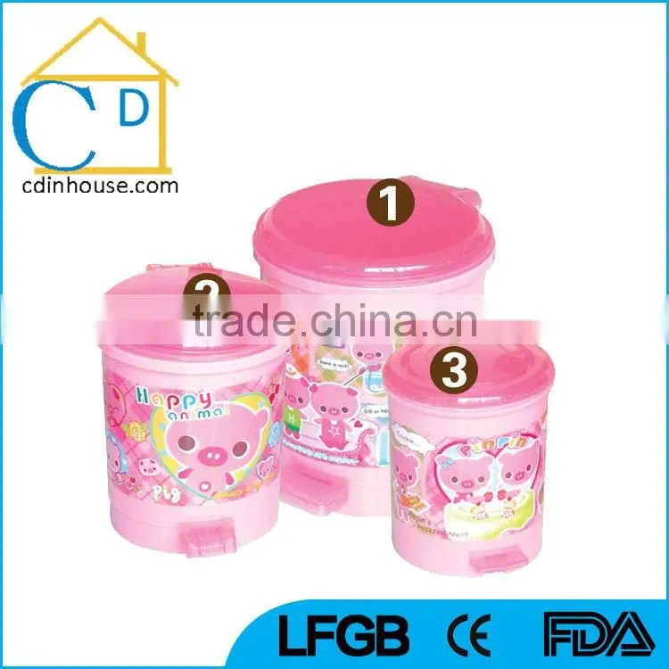 Plastic Foot Pedal Garbage Bin Home Kitchen Use