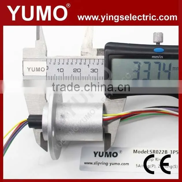 SR022B-3P5S OD22mm 8wires customized aluminium alloy housing capsule slip ring