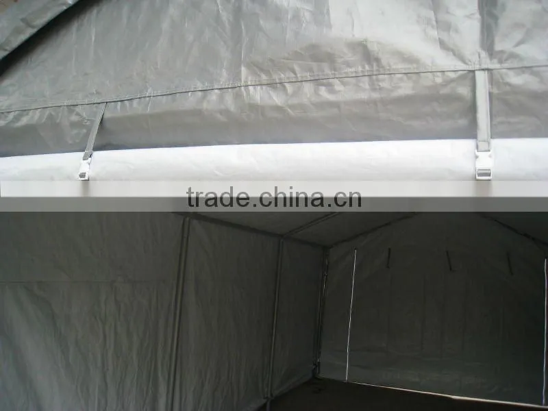 3x6m steel structure gray PE carport shelter