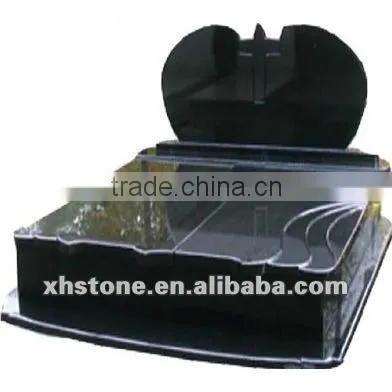 Southeast traditional style black polished monument