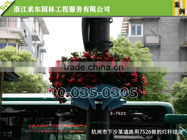 Lamp post flower garden ideas for lamp post flower garden baskets greening decoration, lamp post planter