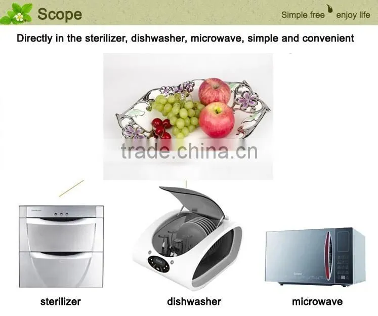 Wholesale golden electroplating fruit departed plate,ceramic plate wholesale in stock