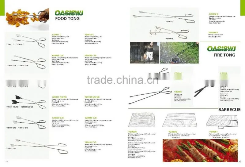 Hot sale factory supply stainless steel food clip tongs for utensils, BBQ gripper, BBQ clip