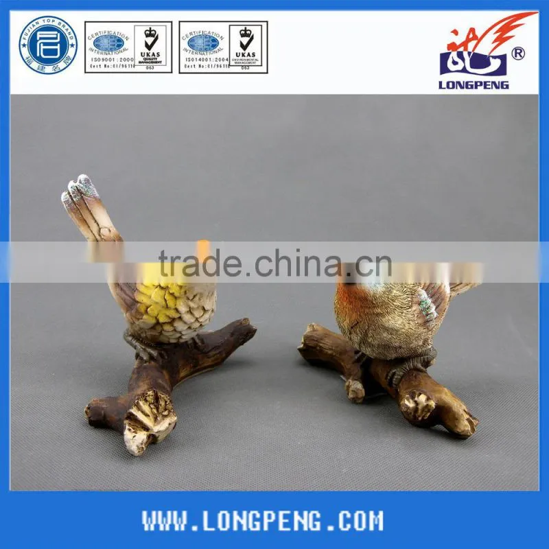 Cheap White Polyresin Bird for Garden Decoration & Indoor