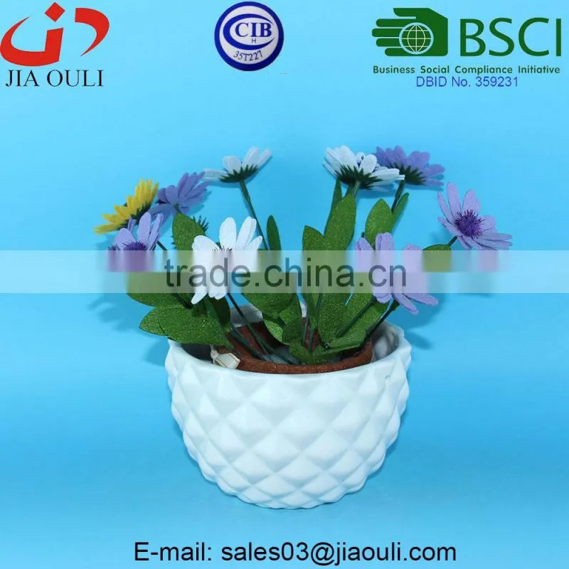 Hop products Hanging Planter Basket, Ceramic flower pots
