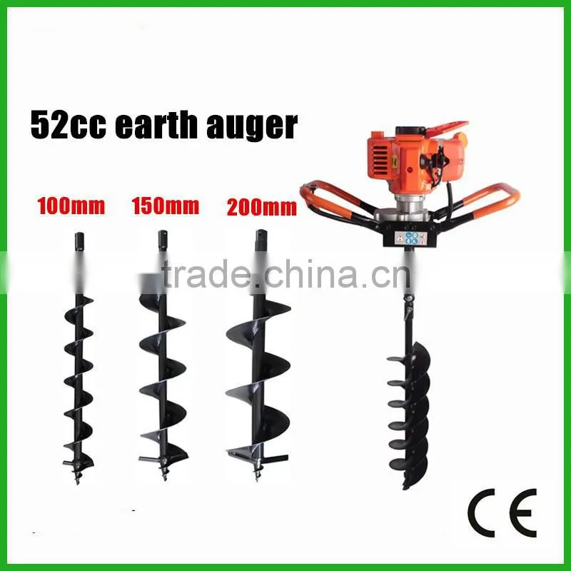 52cc 1700w Hand-Held Manual Fence Post Hole Digger Earth Auger Drilling Machine Portable Ground Hole Drill
