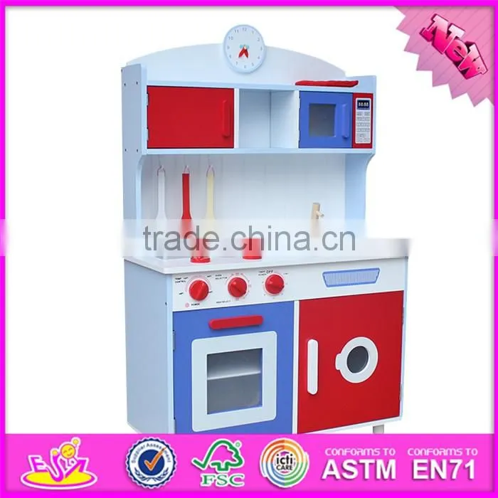 2016 new design preschool toy wooden children play kitchen sets W10C244