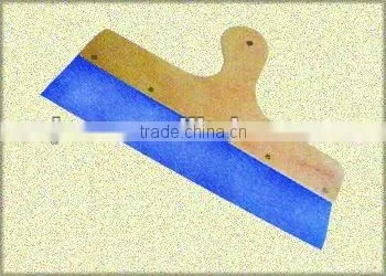 wooden handle blue steel scraper