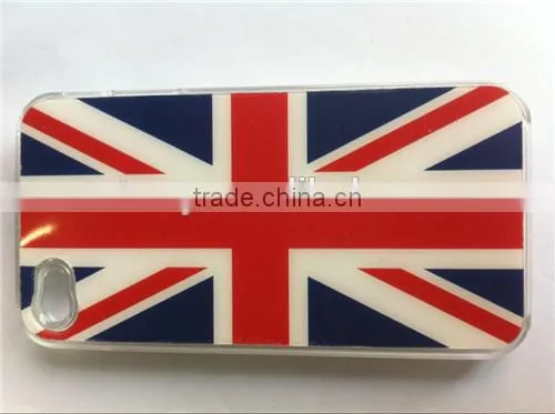 flag printed mobile phonecover case for iphone 4,5